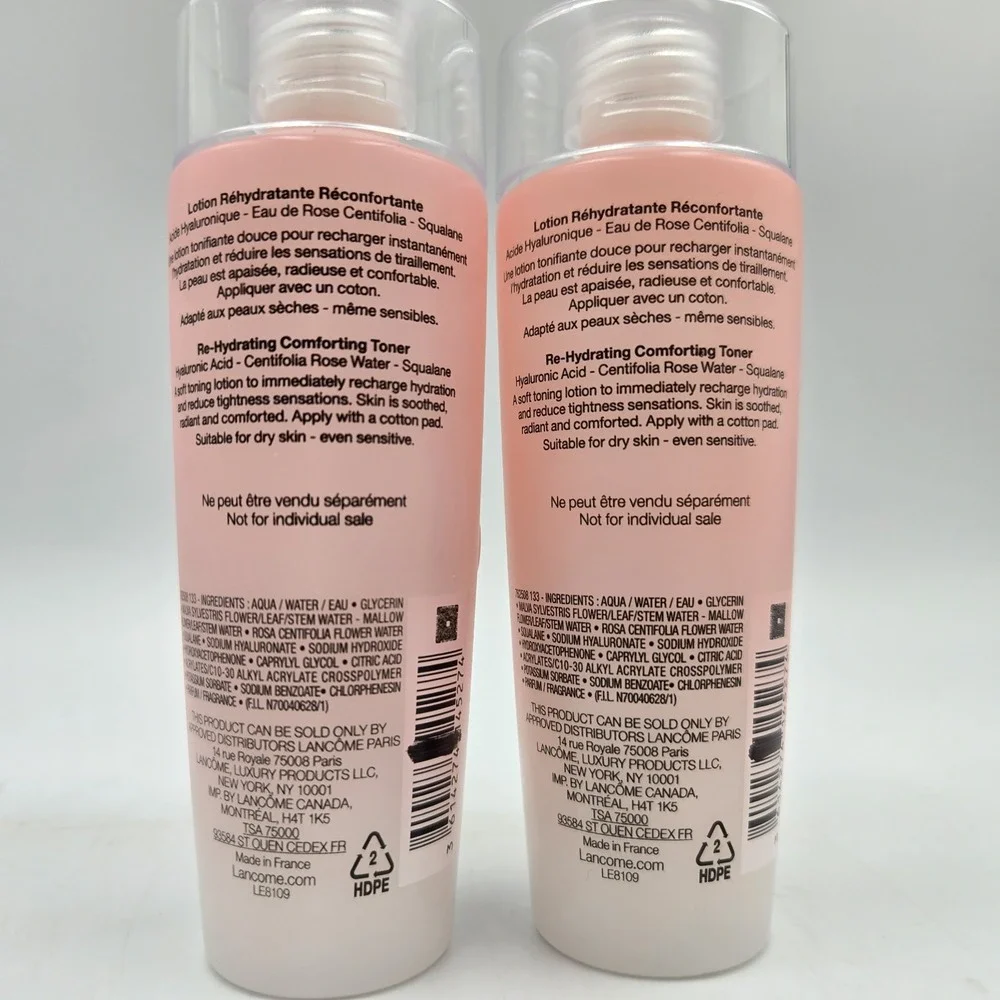 2 Lancome Tonique Confort Re-hydrating Comforting Toner 4.2 oz / 125ml Each New